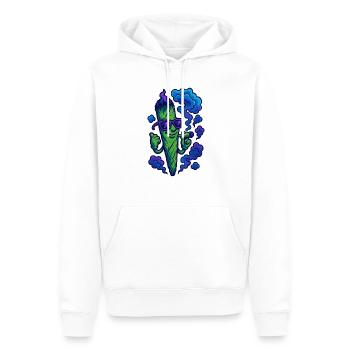 Joint Venture - Männer Premium Bio Hoodie - Weiß - Vorne - Nico (187cm)