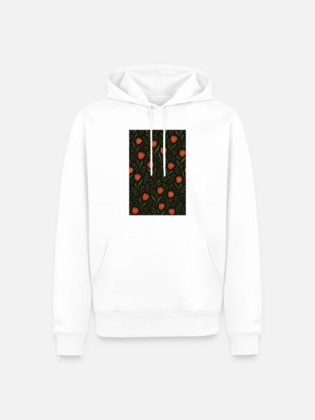 Tulip Pattern - Men’s Premium Organic Hoodie - white