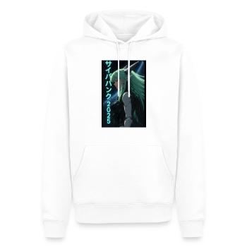 Cyberpunk 2025, Anime Manga Art - Sweat à capuche Premium bio Homme - blanc - Devant - Nico (187cm)