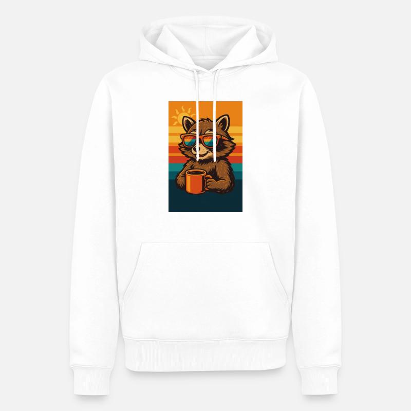 7BEBC6A3 71D8 4112 8DC4 B19ECED59D22 - Männer Premium Bio Hoodie - Weiß