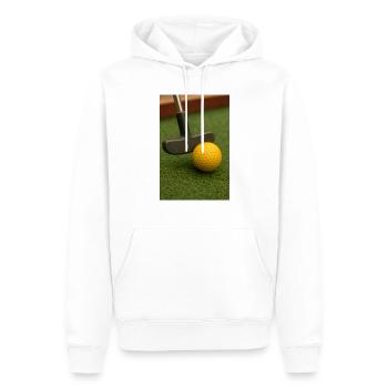 Sport - Minigolf - Sweat à capuche Premium bio Homme - blanc - Devant - Nico (187cm)