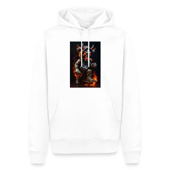 Inferno Skater – Urban Demon - Männer Premium Bio Hoodie - Weiß - Vorne - Nico (187cm)