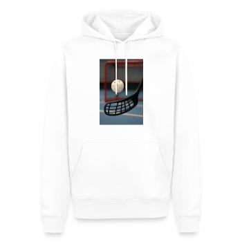 Sport - Floorball - Sweat à capuche Premium bio Homme - blanc - Devant - Nico (187cm)