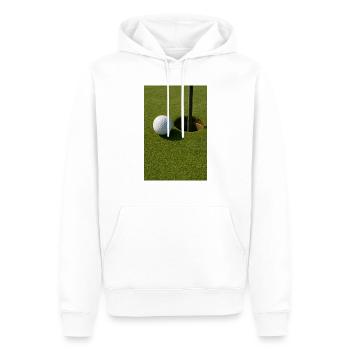 Sport - Golf - Sweat à capuche Premium bio Homme - blanc - Devant - Nico (187cm)