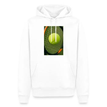 Sports - Tennis - Sweat à capuche Premium bio Homme - blanc - Devant - Nico (187cm)