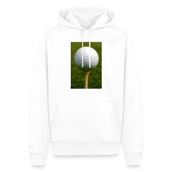 Sport - Balle de golf - Sweat à capuche Premium bio Homme - blanc - Devant - Nico (187cm)