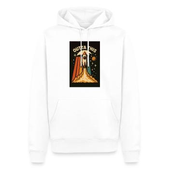 Outta This - Männer Premium Bio Hoodie - Weiß - Vorne - Nico (187cm)