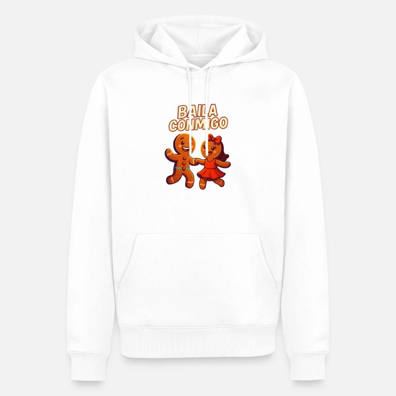 Logo Baila conmigo - Sweat à capuche Premium bio Homme - blanc