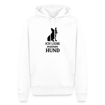 Ich liebe meinen Hund 7 - Männer Premium Bio Hoodie - Weiß - Vorne - Nico (187cm)