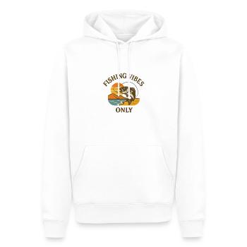 Fishing Vibes Only - Männer Premium Bio Hoodie - Weiß - Vorne - Nico (187cm)