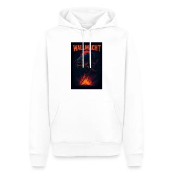 WALLMACHT – Der Herr der Tiefe - Männer Premium Bio Hoodie - Weiß - Vorne - Nico (187cm)