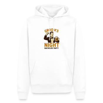 Enterrement de vie de garçon - Sweat à capuche Premium bio Homme - blanc - Devant - Nico (187cm)