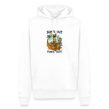 Känguru-Vibes - Männer Premium Bio Hoodie - Weiß - Vorne - Nico (187cm)