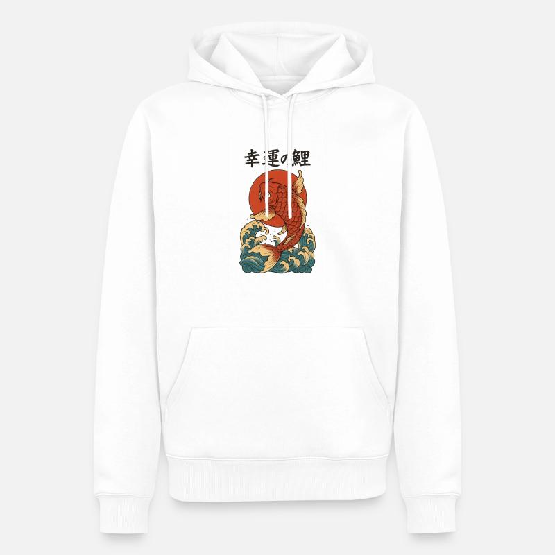 Geist des Windes - Männer Premium Bio Hoodie - Weiß