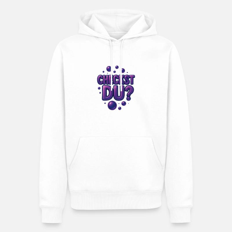 Checkst du? Jugendsprache - Männer Premium Bio Hoodie - Weiß