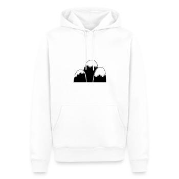 Montagnes Montagnes Montagnes 20 - Sweat à capuche Premium bio Homme - blanc - Devant - Nico (187cm)
