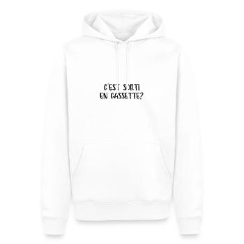 c'est sorti en cassette - Sweat à capuche Premium bio Homme - blanc - Devant - Nico (187cm)