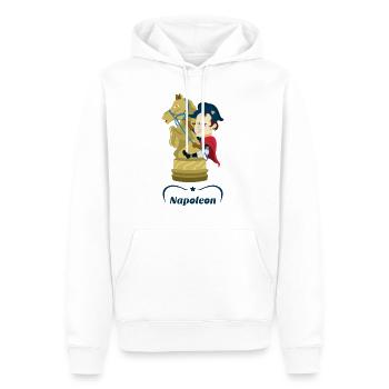 napoléon - Sweat à capuche Premium bio Homme - blanc - Devant - Nico (187cm)