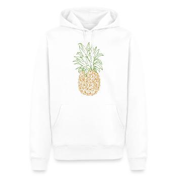 Geometrische Ananas - Männer Premium Bio Hoodie - Weiß - Vorne - Nico (187cm)