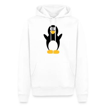penguin - Men’s Premium Organic Hoodie - white - Front - Nico (187cm)