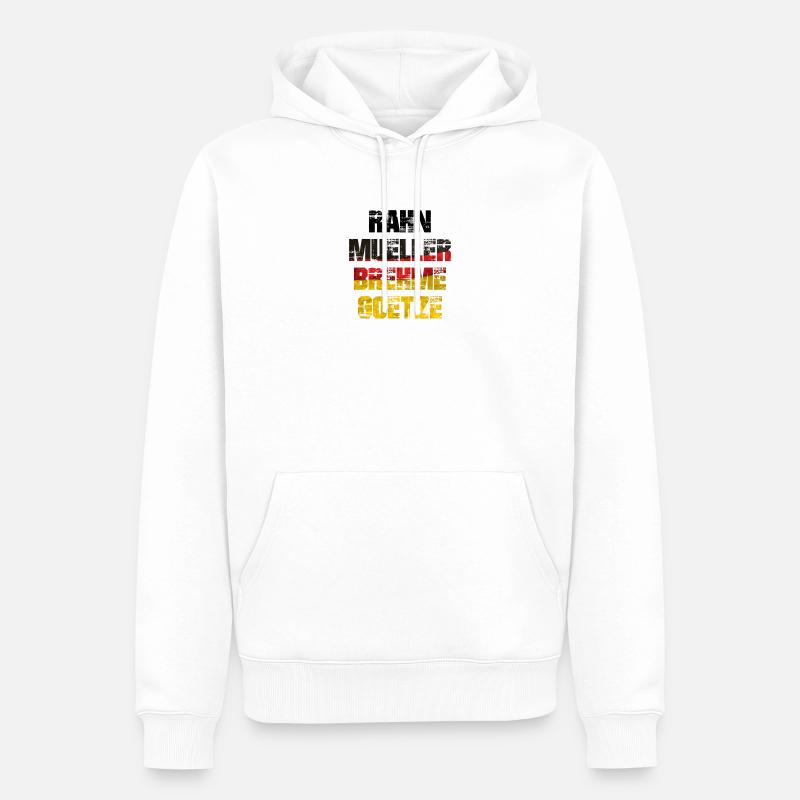 WM Helden - Männer Premium Bio Hoodie - Weiß