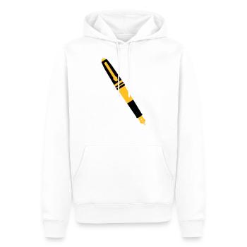 fountain pen - Men’s Premium Organic Hoodie - white - Front - Nico (187cm)