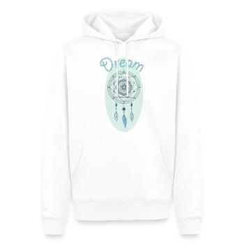 Capteur de rêves hippie de rêve - Sweat à capuche Premium bio Homme - blanc - Devant - Nico (187cm)
