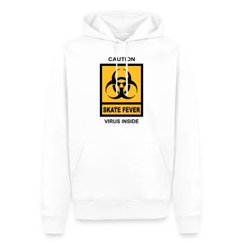 SKATE FEVER - Sweat à capuche Premium bio Homme - blanc - Devant - Nico (187cm)