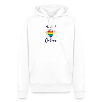 My Inside Colors Gay Pride Regenbogenfahne LGBTQ - Männer Premium Bio Hoodie - Weiß - Vorne - Nico (187cm)
