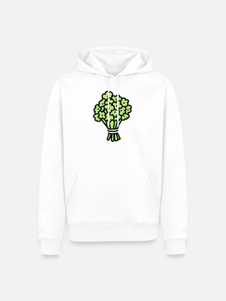 Blumenstrauß verschenken - Männer Premium Bio Hoodie - Weiß