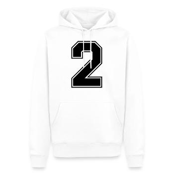 2 nombre de maillots - Sweat à capuche Premium bio Homme - blanc - Devant - Nico (187cm)