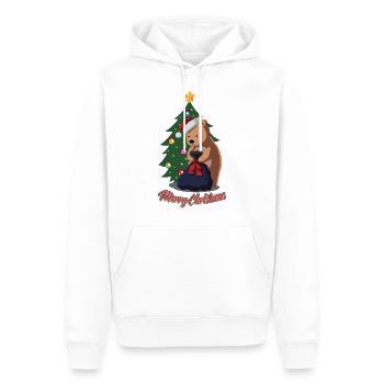 Ours polaire de Noël - Drôle de cadeau d’animal mignon de Noël - Sweat à capuche Premium bio Homme - blanc - Devant - Nico (187cm)