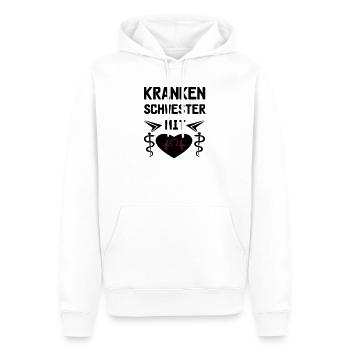 Krankenschwester mit Herz Medizin Geschenk - Männer Premium Bio Hoodie - Weiß - Vorne - Nico (187cm)