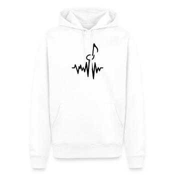 musique - Sweat à capuche Premium bio Homme - blanc - Devant - Nico (187cm)