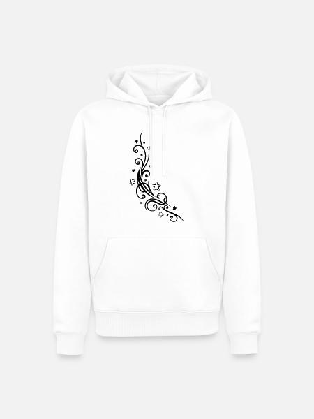 Ornement de tatouage tribal avec des étoiles. - Sweat à capuche Premium bio Homme - blanc