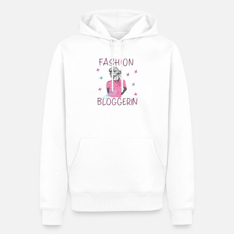 Fille,Blogueuse, Mode - Sweat à capuche Premium bio Homme - blanc