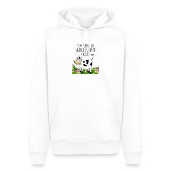 Temps passé dans la nature - Sweat à capuche Premium bio Homme - blanc - Devant - Nico (187cm)