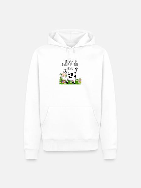 Time spent in nature - Men’s Premium Organic Hoodie - white