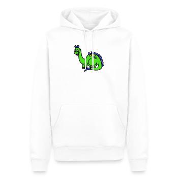 Bruno der Brontosaurier - Männer Premium Bio Hoodie - Weiß - Vorne - Nico (187cm)