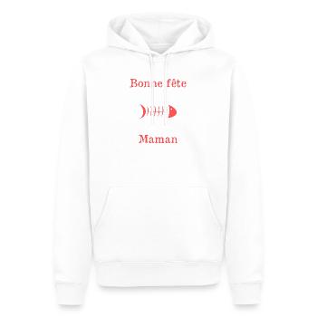 GRANNY. MOTHER'S DAY. HAPPY GRANNY'S DAY. I LOVE YOU - Men’s Premium Organic Hoodie - white - Front - Nico (187cm)
