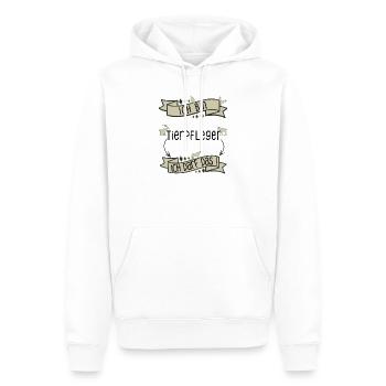 Lustiger Tierpfleger Spruch - ich darf das! - Männer Premium Bio Hoodie - Weiß - Vorne - Nico (187cm)