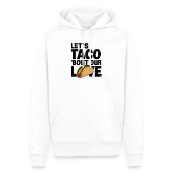 Taco-Liebesfeier, Liebhaber mexikanischer Küche - Männer Premium Bio Hoodie - Weiß - Vorne - Nico (187cm)