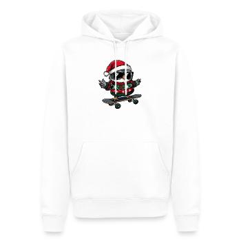 Eule Weihnachten Lustig - Männer Premium Bio Hoodie - Weiß - Vorne - Nico (187cm)