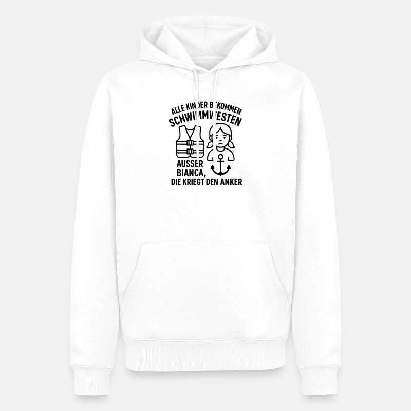 alle kinder witze bianca anker - Männer Premium Bio Hoodie - Weiß