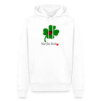 Shamrock with ladybug - Men’s Premium Organic Hoodie - white - Front - Nico (187cm)