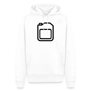 Kanister - Männer Premium Bio Hoodie - Weiß - Vorne - Nico (187cm)