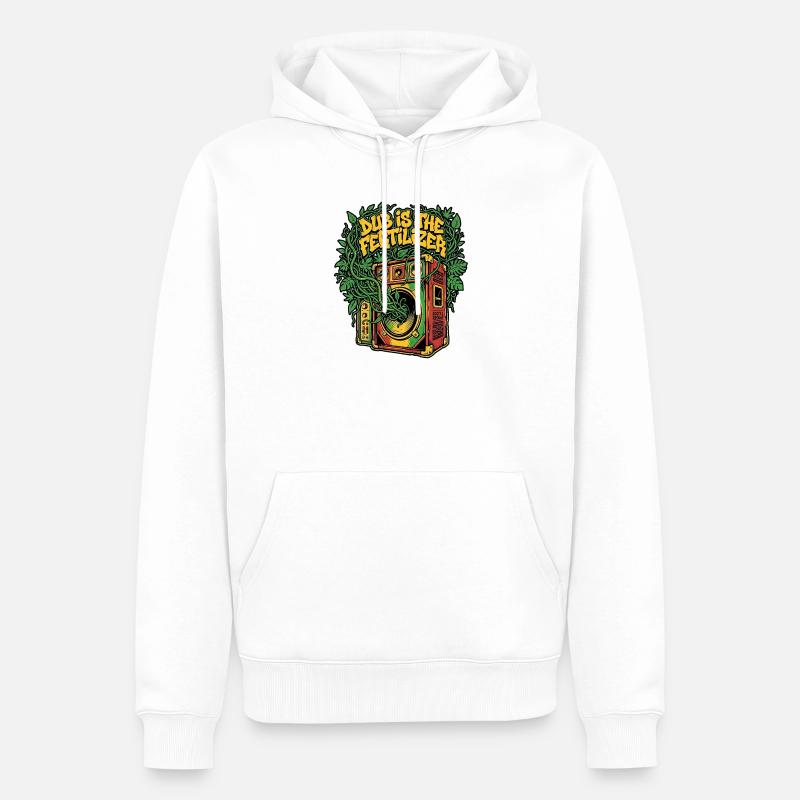 Sol Dub Reggae - Sweat à capuche Premium bio Homme - blanc