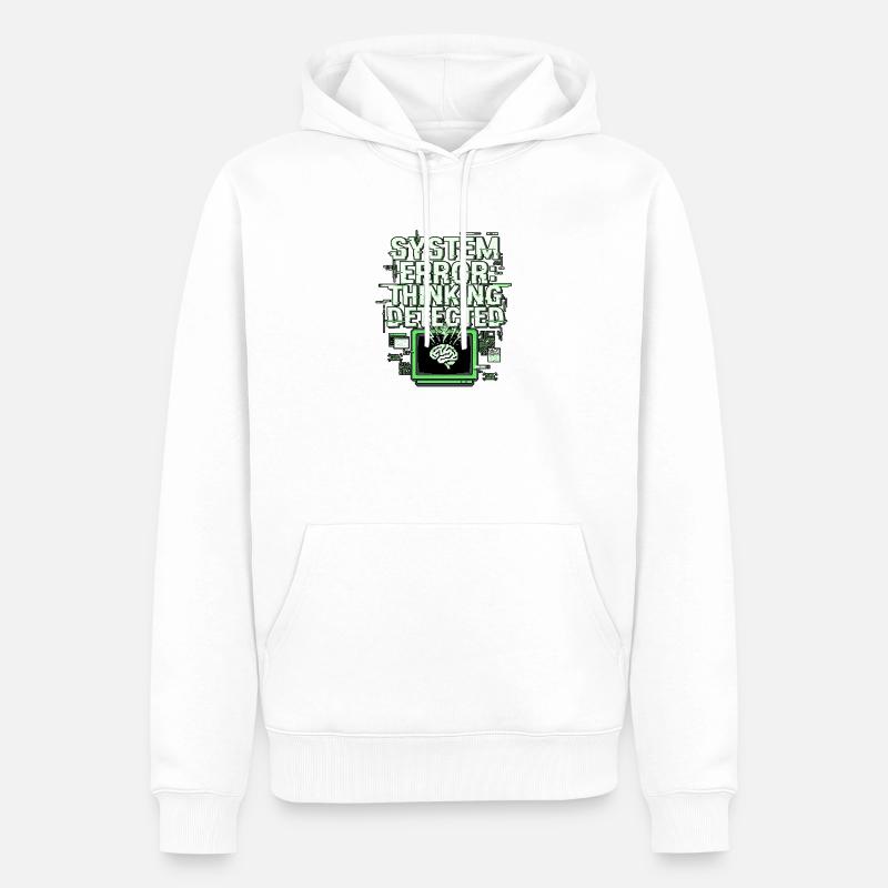 System Error - Männer Premium Bio Hoodie - Weiß