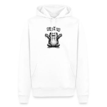 Grande grenouille câline - Sweat à capuche Premium bio Homme - blanc - Devant - Nico (187cm)