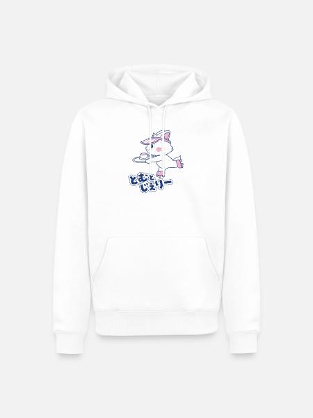 Tom & Jerry Gokko Tom Mit Rollschuhen - Männer Premium Bio Hoodie - Weiß